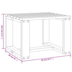 Tumbonas con mesa 2 uds madera maciza de pino blanco