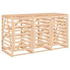 Cobertizo triple para cubos de basura madera maciza de pino