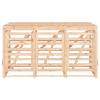 Cobertizo triple para cubos de basura madera maciza de pino