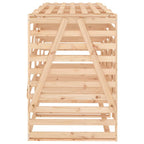 Cobertizo triple para cubos de basura madera maciza de pino