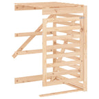 Cobertizo triple para cubos de basura madera maciza de pino