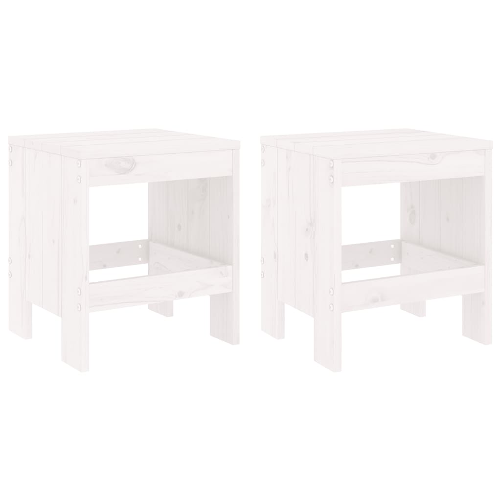 Mesa y sillas de jardín 3 piezas madera maciza de pino blanco