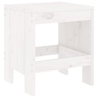 Mesa y sillas de jardín 3 piezas madera maciza de pino blanco