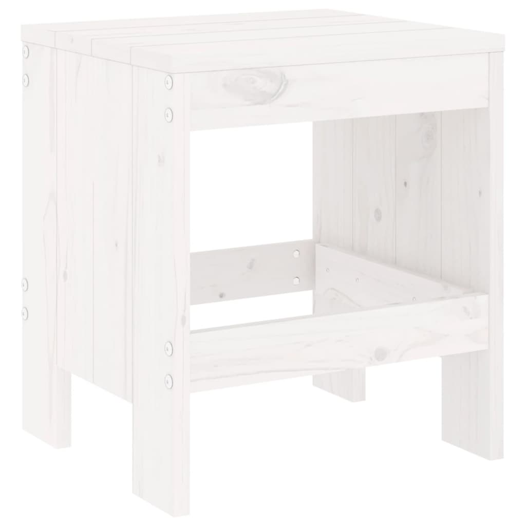 Mesa y sillas de jardín 3 piezas madera maciza de pino blanco