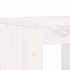 Mesa y sillas de jardín 3 piezas madera maciza de pino blanco