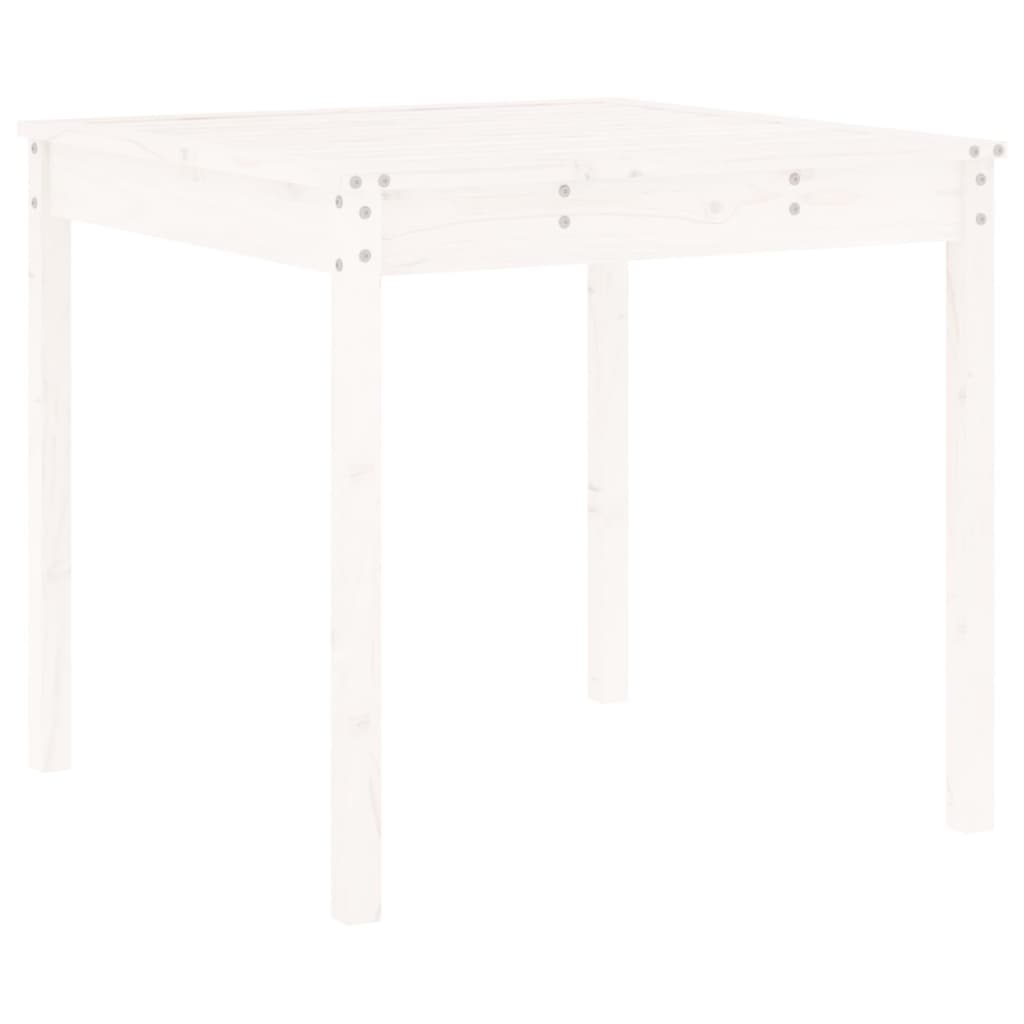 Mesa y sillas de jardín 3 piezas madera maciza de pino blanco