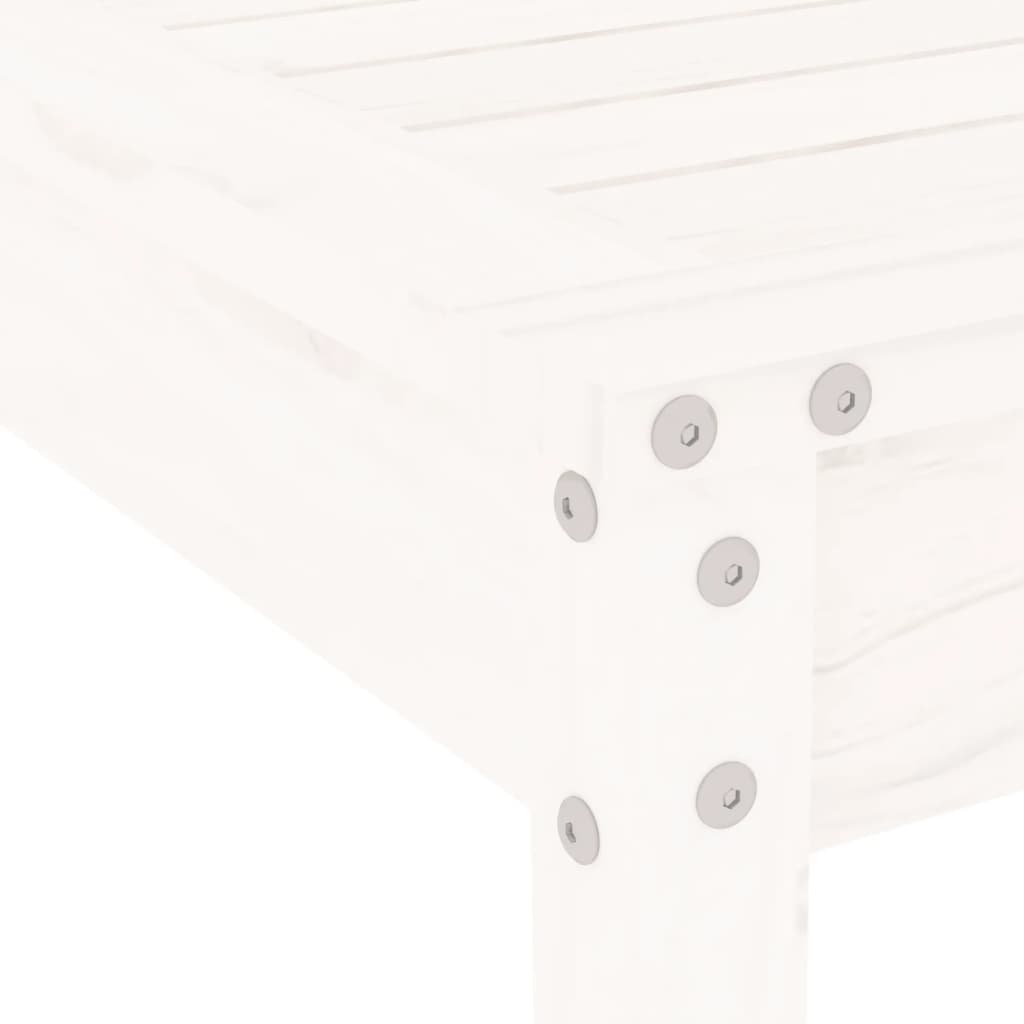 Mesa y sillas de jardín 3 piezas madera maciza de pino blanco