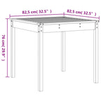Mesa y sillas de jardín 3 piezas madera maciza de pino blanco