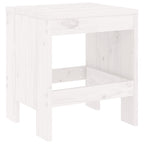 Juego de comedor de jardín 13 piezas madera maciza pino blanco