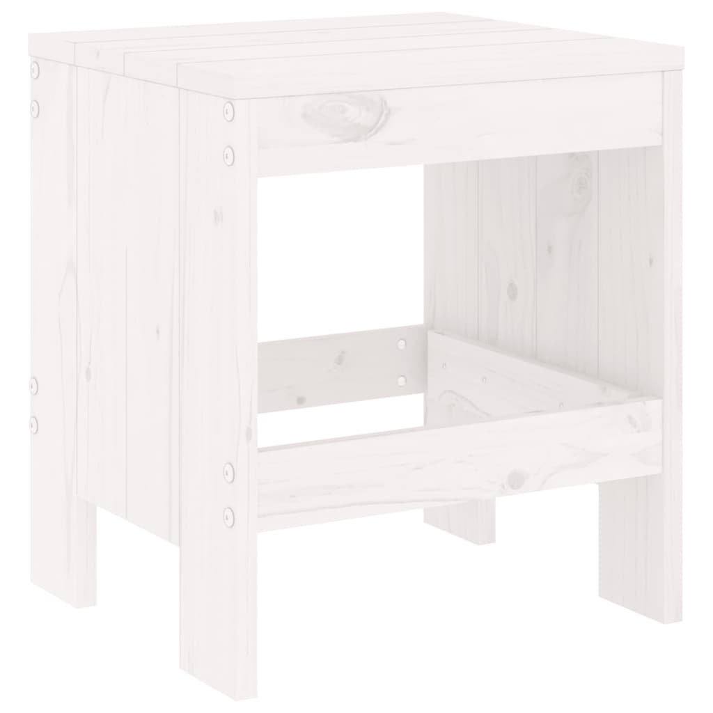 Juego de comedor de jardín 13 piezas madera maciza pino blanco