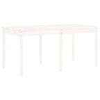 Juego de comedor de jardín 13 piezas madera maciza pino blanco