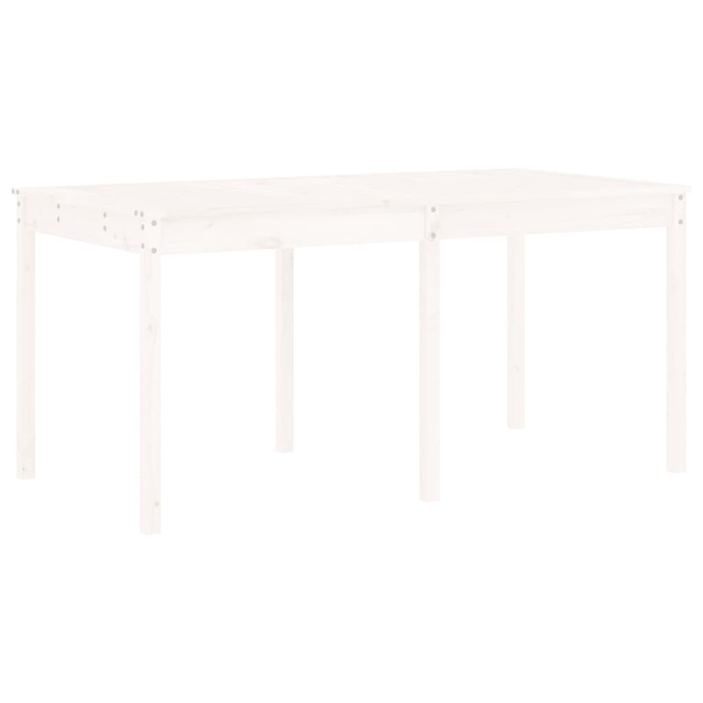 Juego de comedor de jardín 13 piezas madera maciza pino blanco