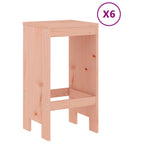 Juego de muebles de jardín 7 pzas madera maciza abeto Douglas