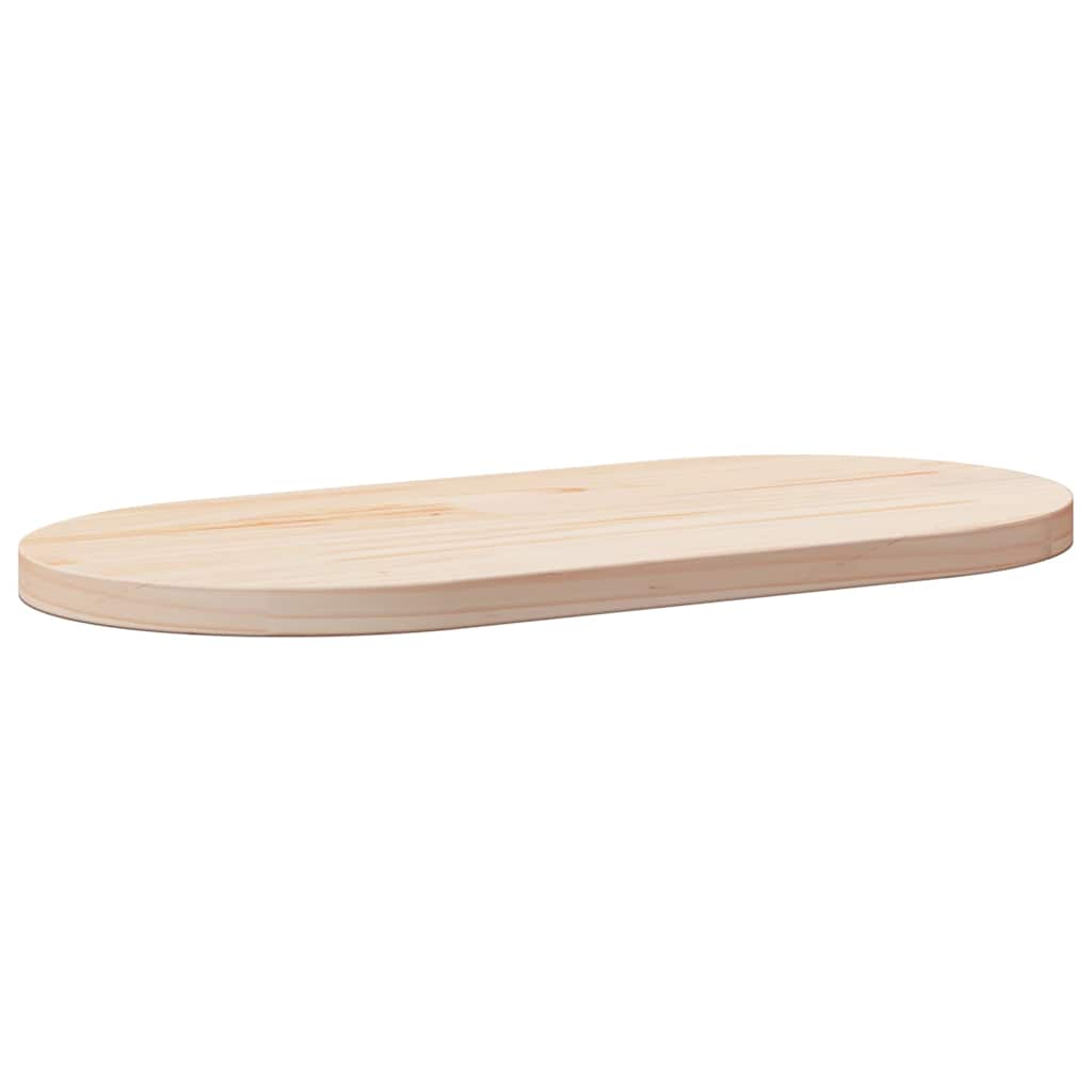 Tablero de mesa ovalado de madera maciza de pino 100x50x2,5 cm
