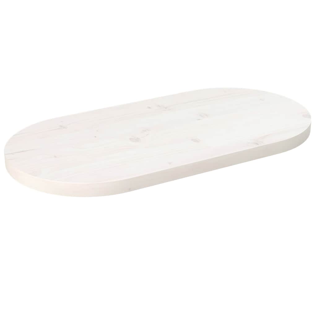 Tablero de mesa ovalado madera maciza de acacia 100x40x2,5 cm
