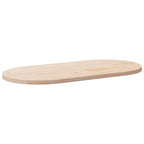Tablero de mesa ovalado de madera maciza de pino 100x50x2,5 cm