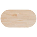 Tablero de mesa ovalado de madera maciza de pino 100x50x2,5 cm