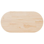 Tablero de mesa ovalado de madera maciza de pino 100x50x2,5 cm