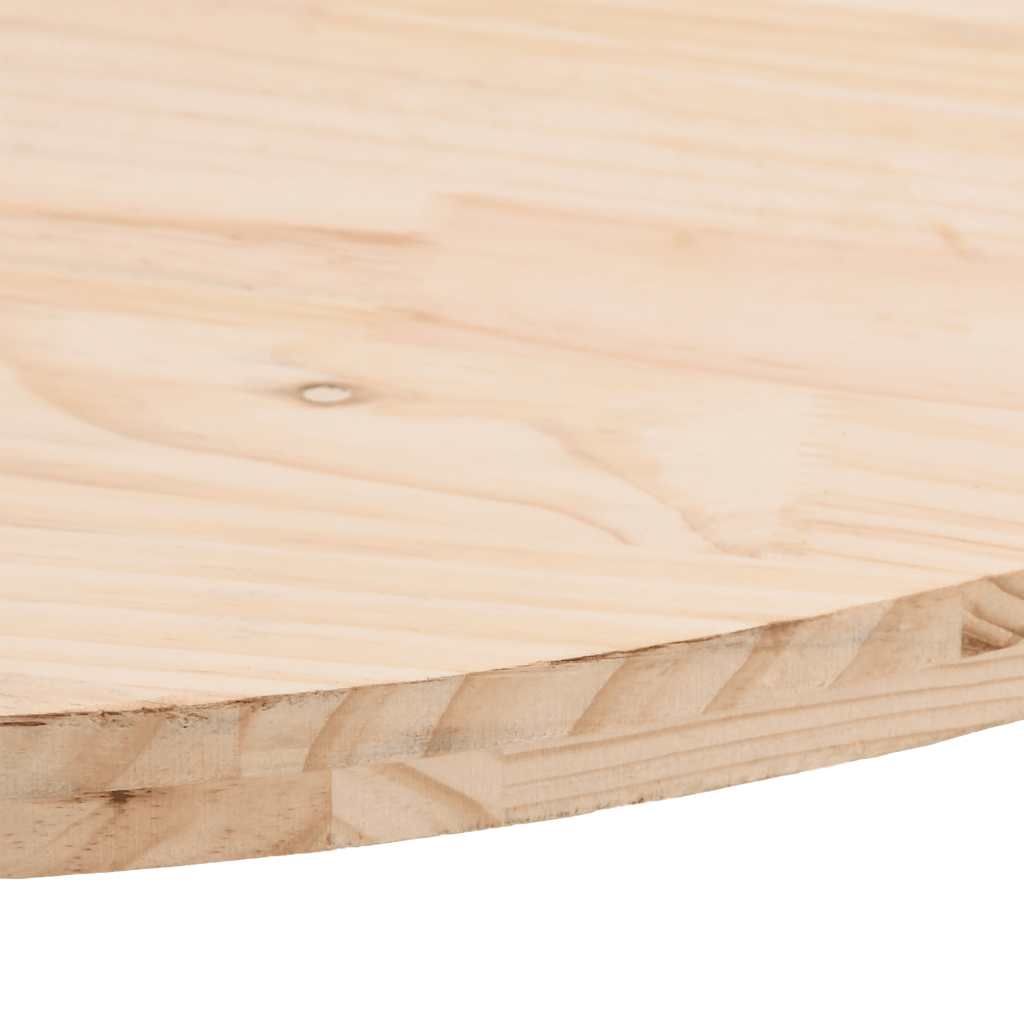 Tablero de mesa ovalado de madera maciza de pino 100x50x2,5 cm