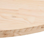 Tablero de mesa ovalado de madera maciza de pino 100x50x2,5 cm