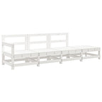 Juego de muebles de jardín 4 pzas madera maciza de pino blanco