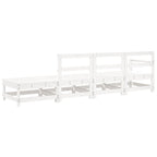 Juego de muebles de jardín 4 pzas madera maciza de pino blanco