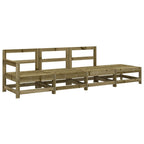 Juego de muebles de jardín 4 pzas madera de pino impregnada