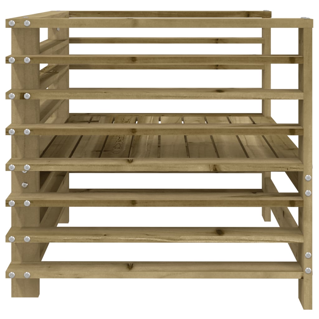 Sillones de jardín 2 unidades madera impregnada de pino