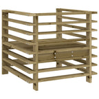 Sillones de jardín 2 unidades madera impregnada de pino