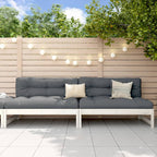 Sofás centrales de jardín 2 uds madera abeto Douglas 120x80 cm