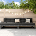 Sofás centrales de jardín 2 uds madera abeto Douglas 120x80 cm