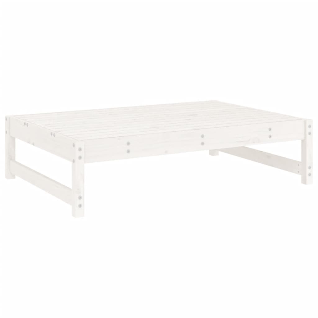 Juego de muebles de jardín 2 piezas madera maciza pino blanco
