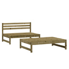 Juego de muebles de jardín 2 pzas madera de pino impregnada