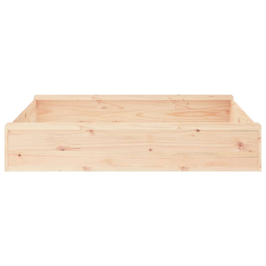 Arenero con asientos cuadrado madera maciza de pino