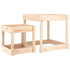 Mesas de arena 2 uds madera maciza de pino