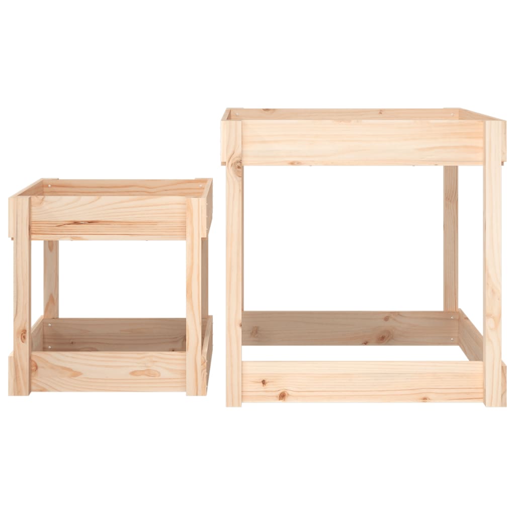 Mesas de arena 2 uds madera maciza de pino