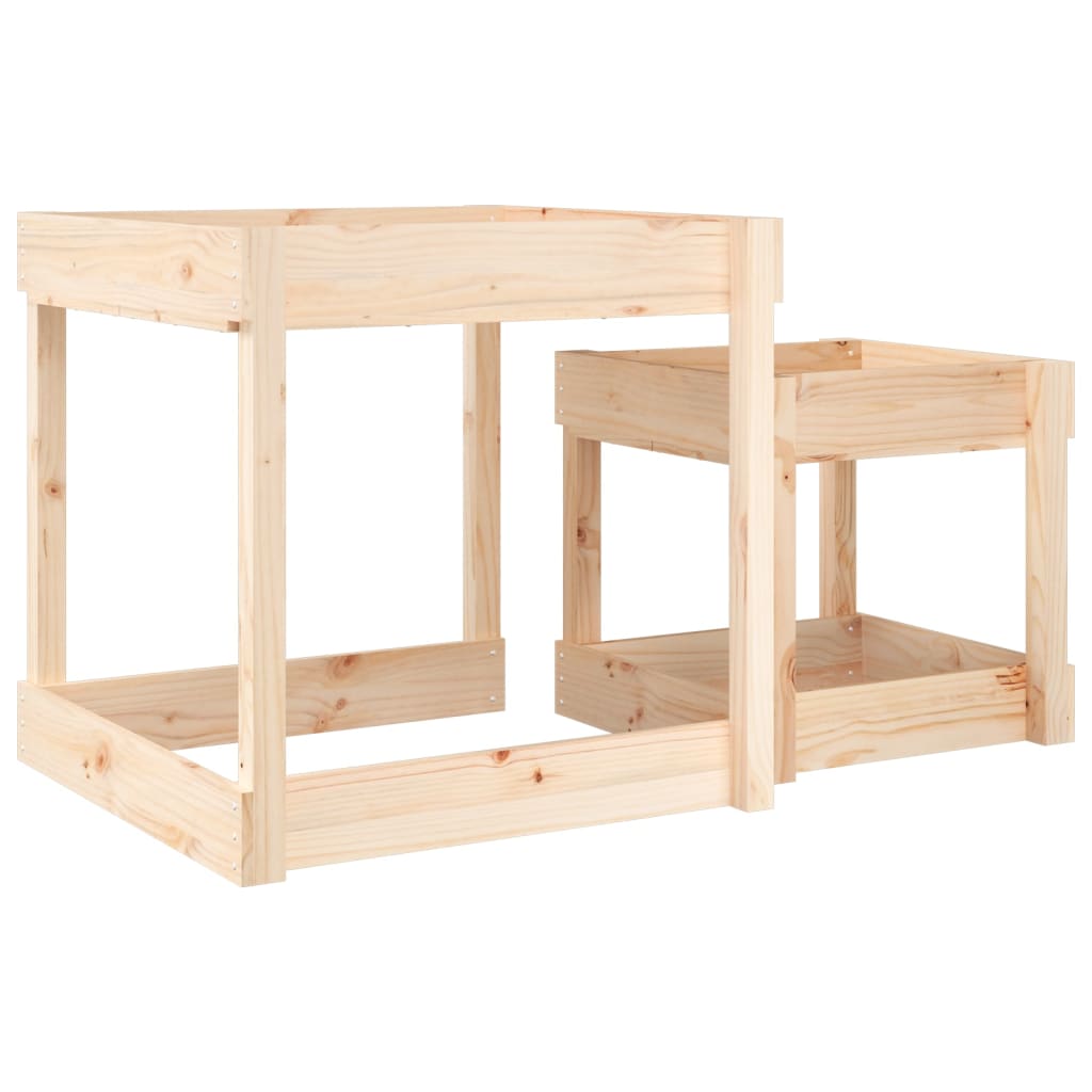 Mesas de arena 2 uds madera maciza de pino