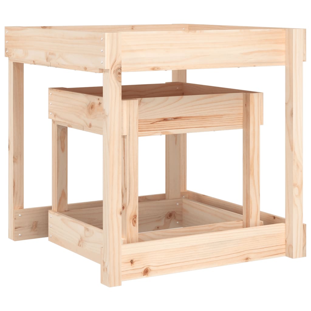 Mesas de arena 2 uds madera maciza de pino