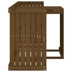 Juego de balcón 2 plazas madera maciza de pino marrón miel