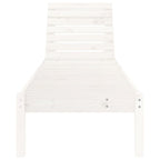 Tumbonas 2 unidades madera maciza de pino blanco 199,5x60x74 cm