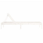 Tumbonas 2 unidades madera maciza de pino blanco 199,5x60x74 cm