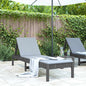 Impregnated pine wood sun lounger 199.5x62x55 cm