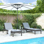 Tumbonas 2 unidades madera maciza de pino blanco 199,5x60x74 cm