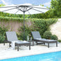 Tumbonas 2 unidades madera maciza de pino blanco 199,5x60x74 cm