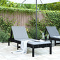 Impregnated pine wood sun lounger 199.5x62x55 cm