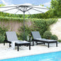 Tumbonas 2 unidades madera maciza de pino blanco 199,5x60x74 cm