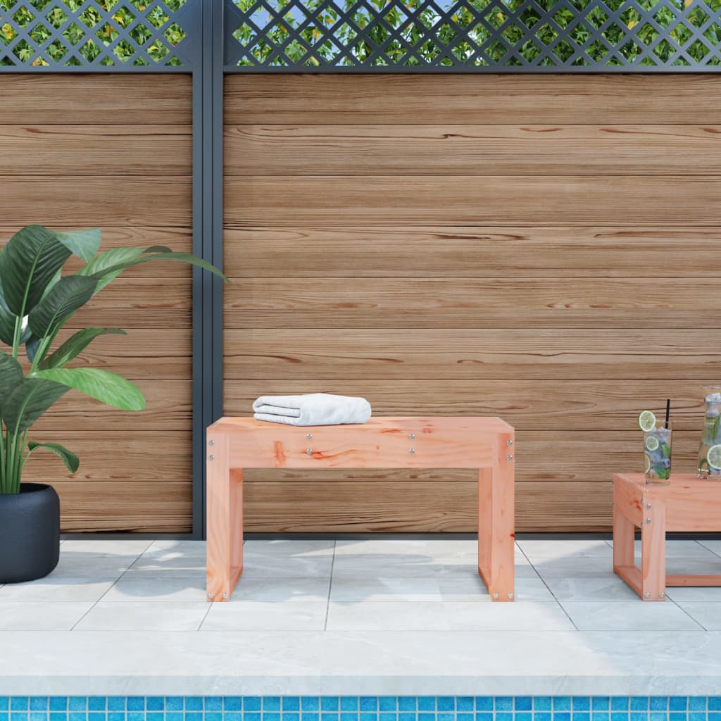 Banco de jardín de madera maciza de pino 108x35x45 cm