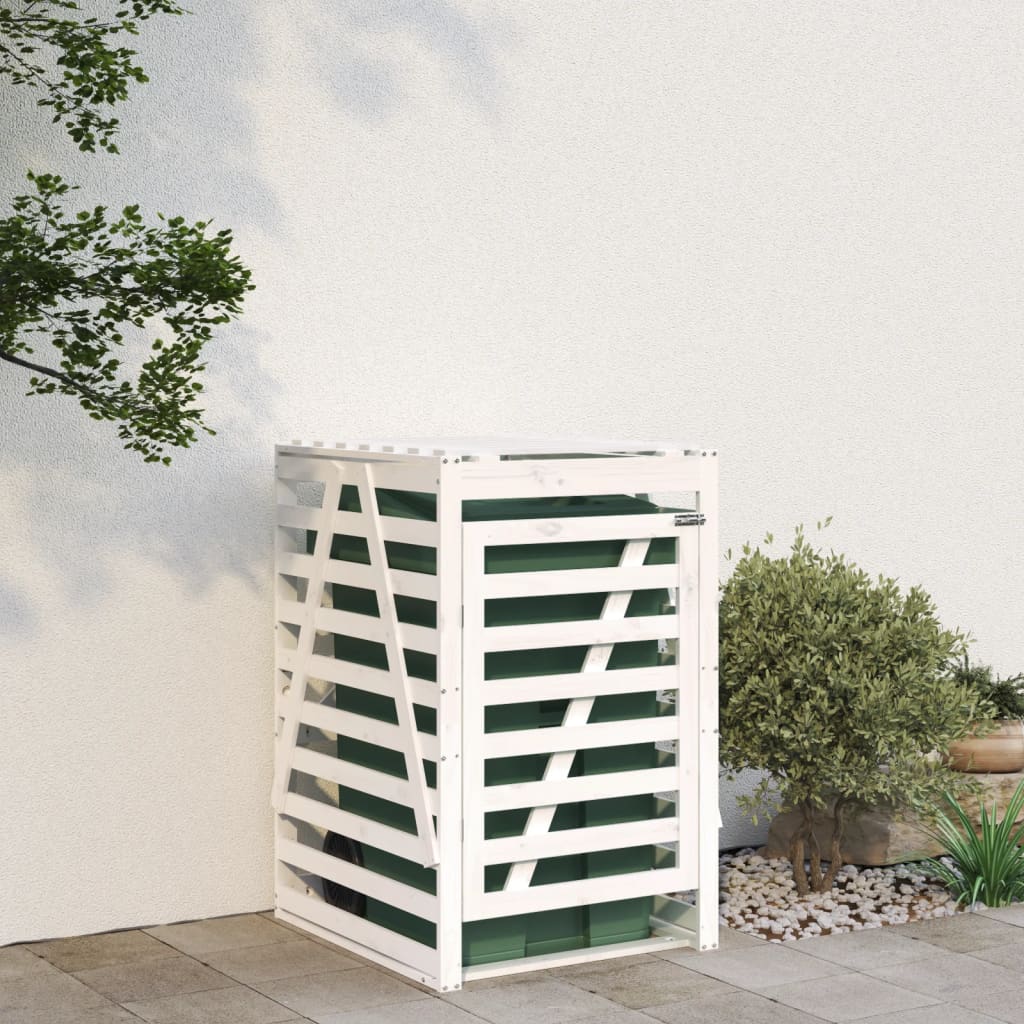 Honey Brown Pine Wood Bin Shed 84x90x128.5cm