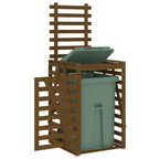 Cobertizo cubos de basura madera pino marrón miel 84x90x128,5cm