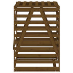 Cobertizo cubos de basura madera pino marrón miel 84x90x128,5cm